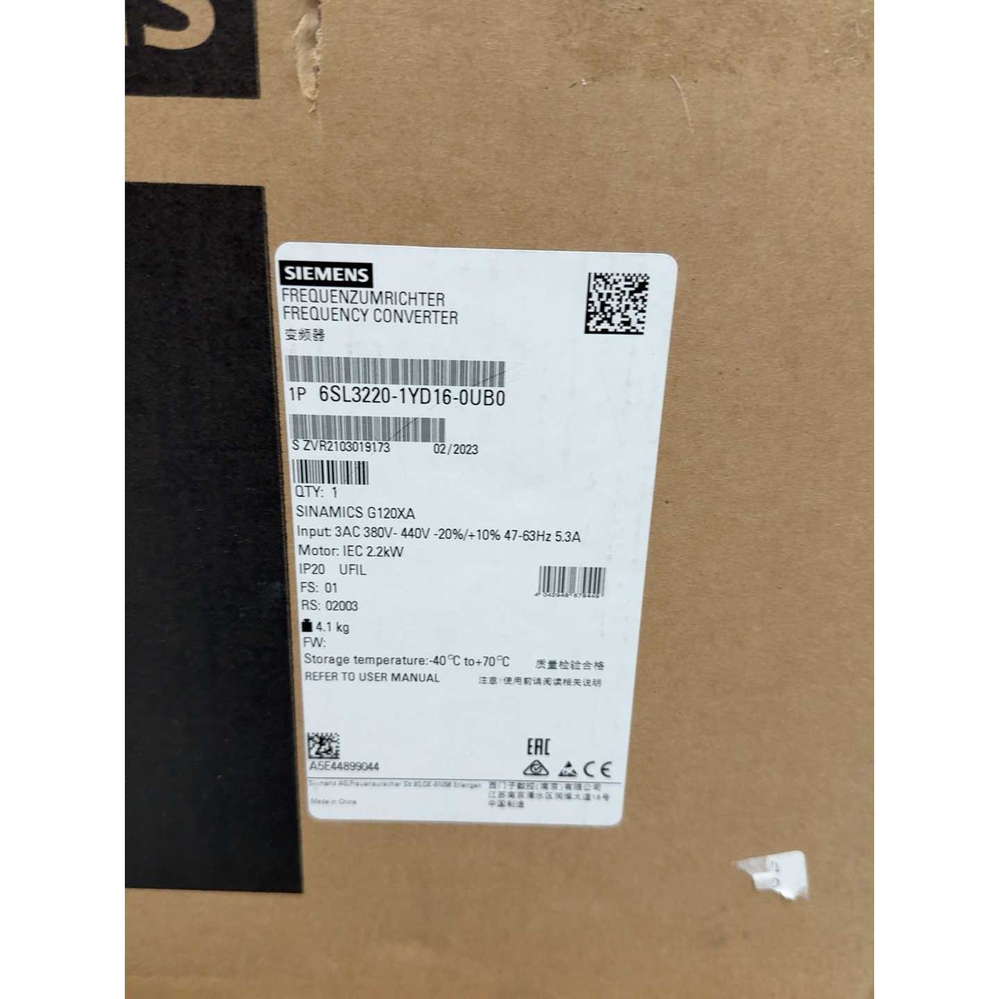 询价-变频器6SL32201YD160UB0