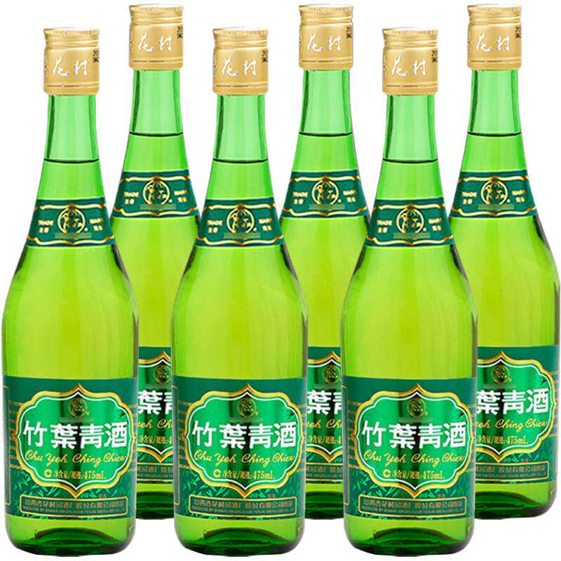 竹叶青酒山西杏花村汾酒玻竹38度475ml*6瓶整箱露酒自饮囤货