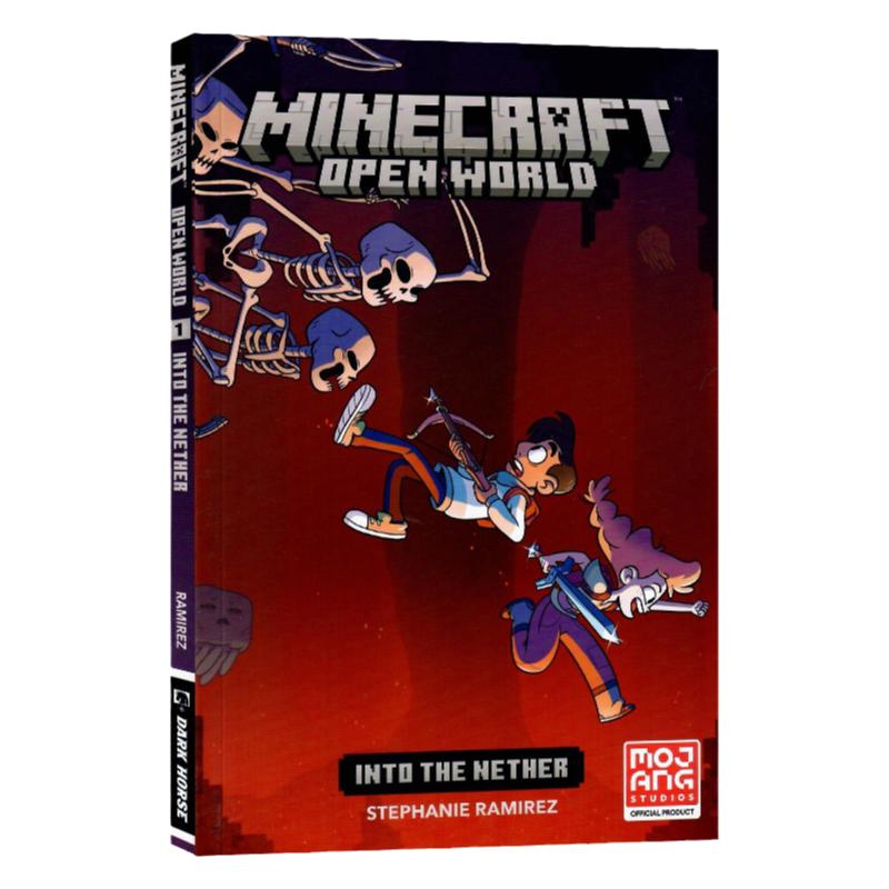 我的世界 开放世界进入下界  Minecraft Open World Into The Nether 英文原版漫画小说  青少年儿童冒险游戏漫画书课外读物8-12岁