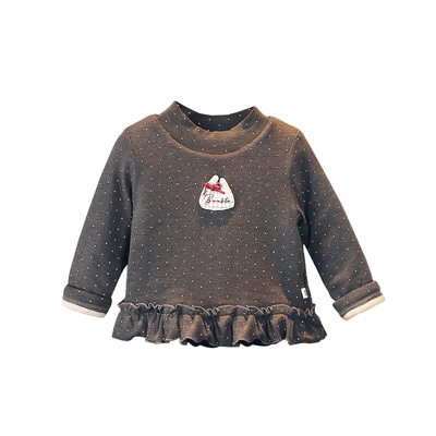 可衣棉尔韩版圆领长袖夹棉打底衫