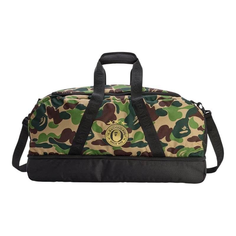 阿迪达斯Adidas Originals x Bape 联名款迷彩行李袋可调节单肩包