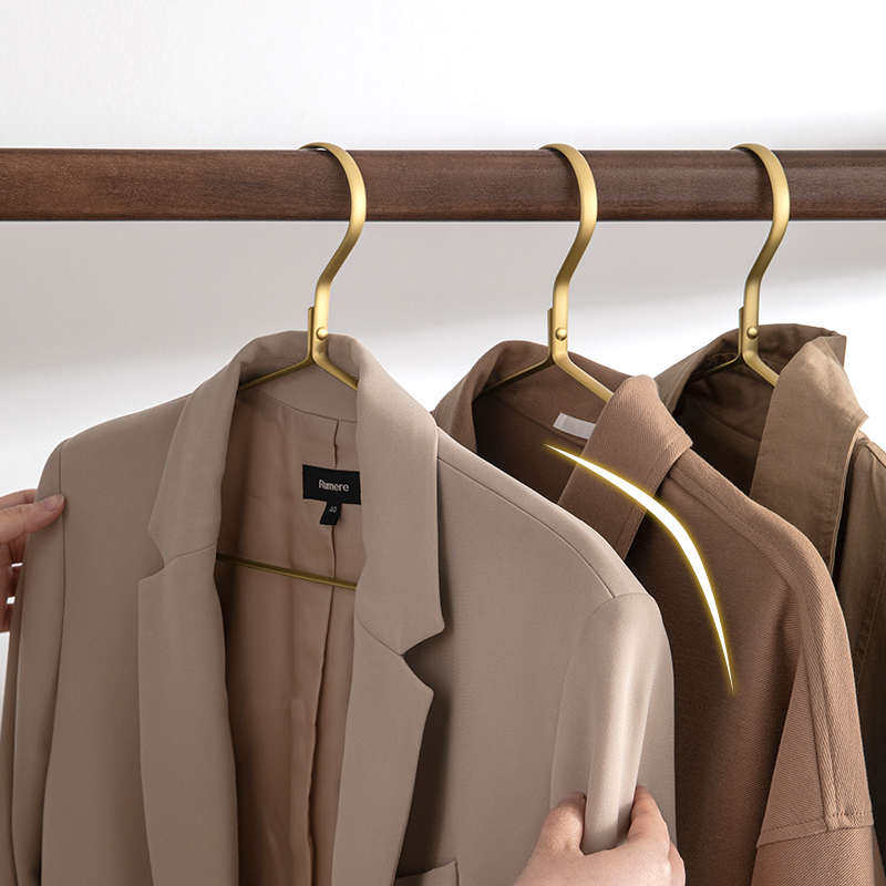 太空铝合金衣架防风挂衣家用加粗轻奢实心衣撑子耐高温晒衣服无痕