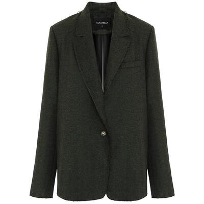 轻顺通勤羊毛薄呢西装