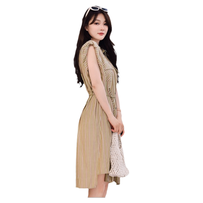 JESSICARED衬衫连衣裙系带条纹