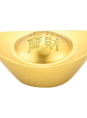黄铜实心仿真金元宝家居装饰摆件