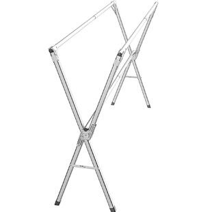 简易不锈钢晾衣架家用可折叠伸缩晒衣杆室内阳台晒被子神器便携式