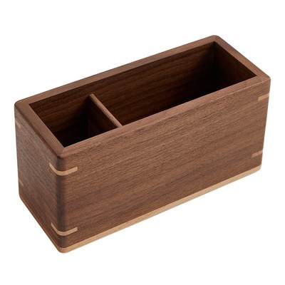 遥控器收纳盒黑胡桃实木制作