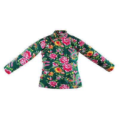 2020手工棉花棉衣立领盘扣偏襟