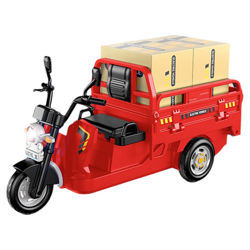 合金仿真三轮摩托车遥控车玩具