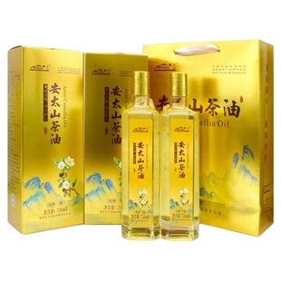 大别山新县特产安太山茶油大别山茶油食用油山茶油750ml*2瓶礼盒