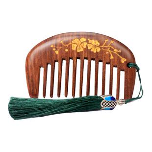 金丝檀木梳便捷口袋梳包包梳刘海儿小梳子天然按摩经络按摩梳