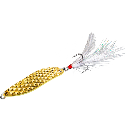 水蛭亮片三本钩路亚假饵远投勺型羽毛血槽仿生鱼钩钓鲈鱼翘嘴黑鱼