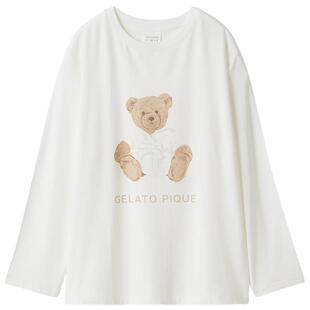 gelato pique26春夏新品女睡衣浴袍小熊长袖T恤居家PWCT261309