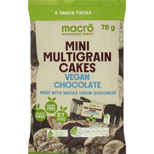 澳洲代购Macro Mini Multigrain Rice Cakes杂粮米饼素食巧克力