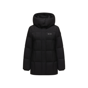 坦博尔2025冬季新款妈妈款羽绒服中老年短款可拆卸帽加厚保暖外套