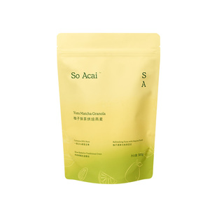 【新品】soacai柚子抹茶烘焙燕麦片酸奶碗坚果零食水果谷物脆即食