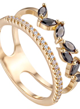 JFB法国进口小众设计感双层戒指