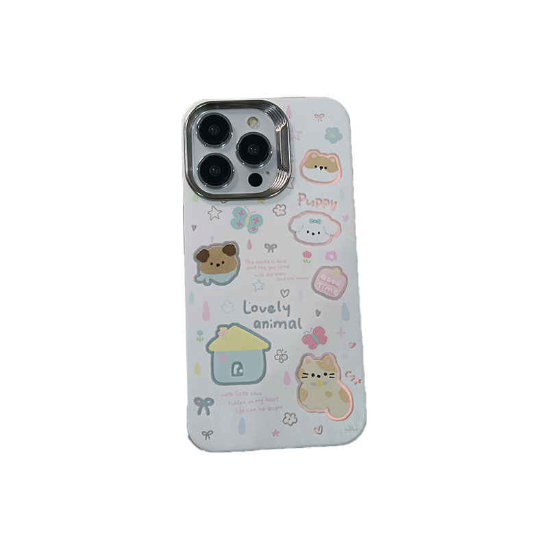 日韩风可爱卡通动物适用苹果16promax手机壳少女心iphone15新款12趣味11女款14pro硅胶15pro防摔1