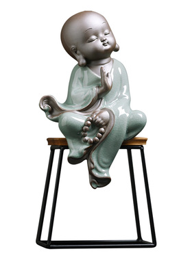 弥勒佛客厅玄关新中式禅意摆件