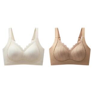 雅致新品麦穗蕾丝提拉防下垂内衣女无痕调整型侧收副乳聚拢文胸