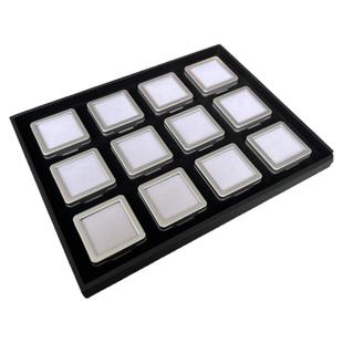 亚克力塑料裸石盒展示托盘珠宝石戒面首饰品盒彩宝盒钻石展示托盘