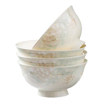 景德镇陶瓷米饭碗家用碗碟组合吃饭碗面碗小汤碗骨瓷餐具套装多款