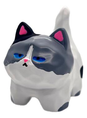 打翻了箱！蓝白小猫可爱治愈摆件