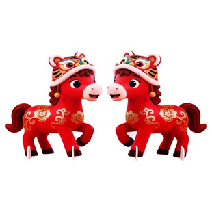 马年生肖吉祥物摆件装饰场景氛围布置桌面柜台2026新年落地堆头