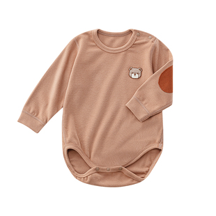 娃丽比婴儿包屁衣春秋装男女宝宝连体衣秋冬长袖爬服哈衣保暖德绒