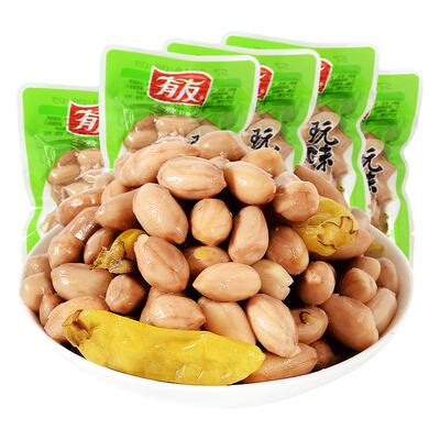 有友泡椒花生428g玩味山椒花生米小包装散装重庆麻辣零食品