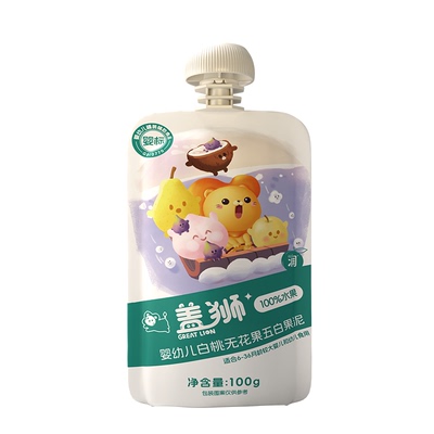 盖狮婴幼儿五色果泥辅食泥