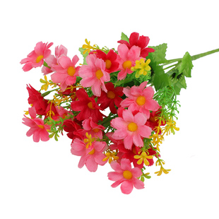 假花仿真花束单支塑料雏菊玫瑰绢布干花花坛栅栏小把工程插花装饰