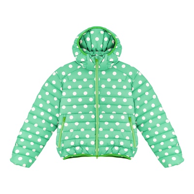 年九一口贰 波点短款排骨轻薄羽绒服女冬季新款户外羽绒外套男款