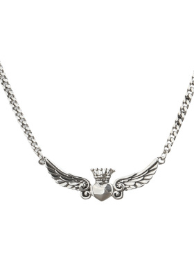 【韩国】s925纯银爱心翅膀项链