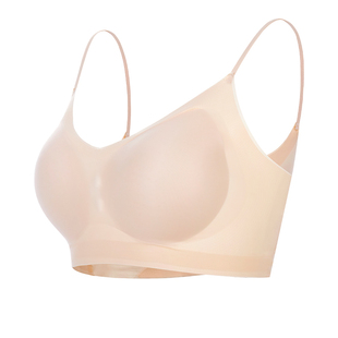 无痕冰丝内衣女小胸聚拢防下垂收副乳上托美背心式一体凉感文胸罩