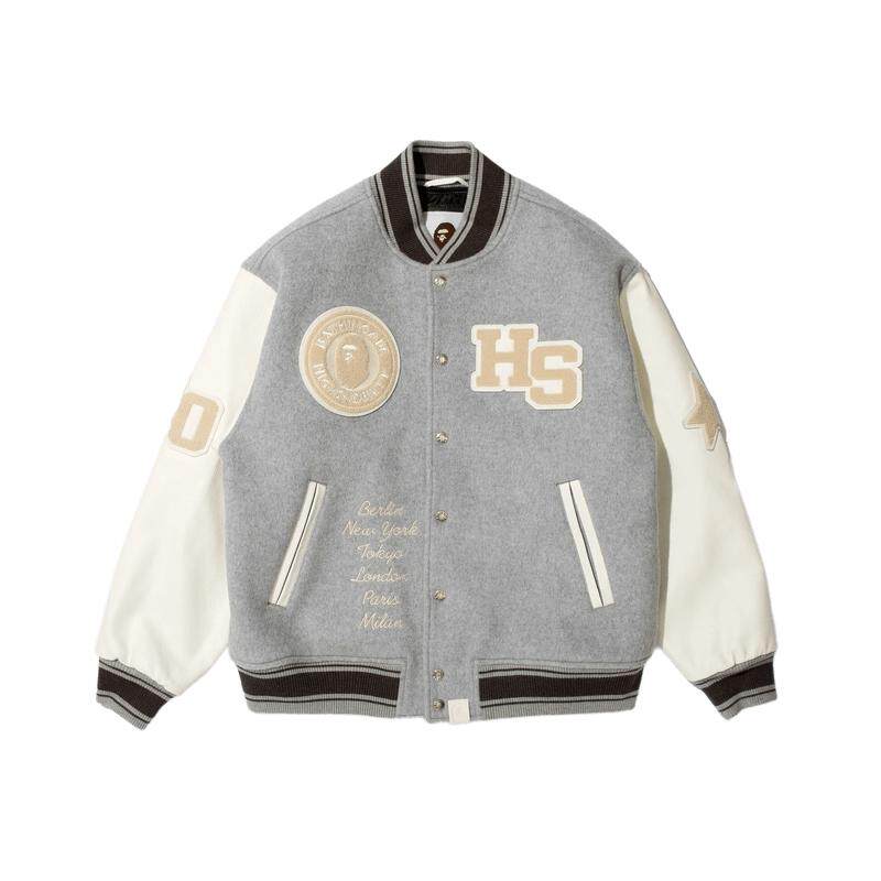 BAPEXHIGHSNOBIETY拼皮夹克