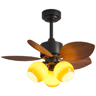 法式复古风扇灯奶油风轻奢高级感吊扇灯餐厅主灯卧室灯风扇一体