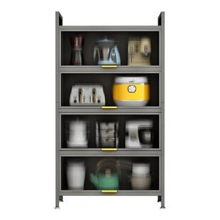 家用钢制置物收纳柜子卧室阳台客厅多层儿童鞋柜简易衣柜杂储物柜