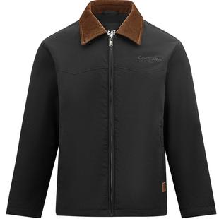 CAT卡特25秋冬新品男士工装风轻户外防泼水灯芯绒翻领夹克羽绒服