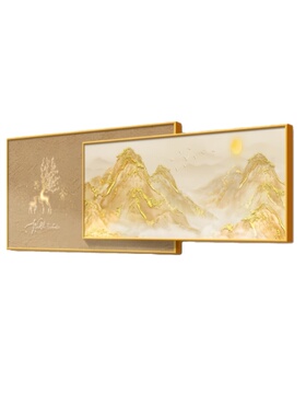 现代简约客厅金属框风景装饰画