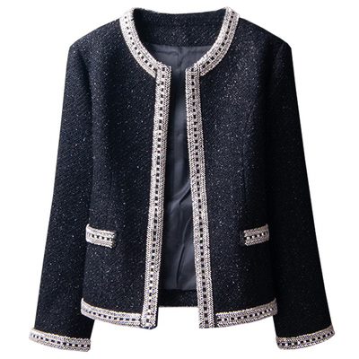 钉珠小香风短外套女气质名媛上衣
