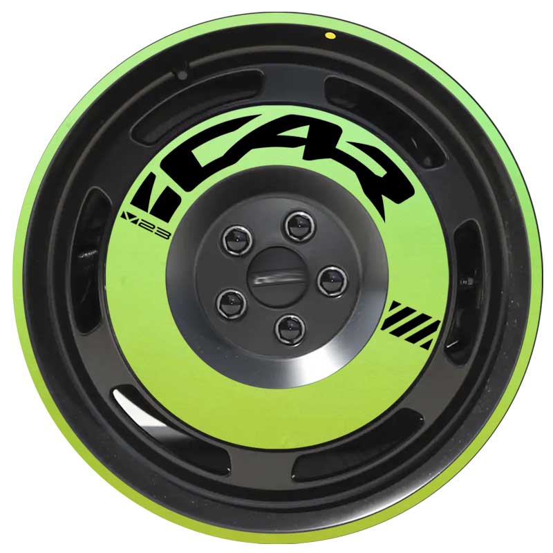 用于icar V23改装饰轮毂贴纸熏黑化碳纤维改色配件车贴划痕修复膜