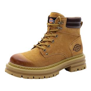 Dickies曾可妮同款马丁靴男加绒冬季情侣工装靴子户外保暖大黄靴