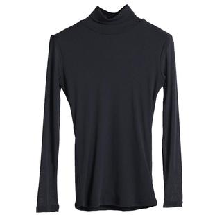 秋装2025新款高领网纱打底衫薄纱t恤女长袖网衫内搭蕾丝黑纱上衣