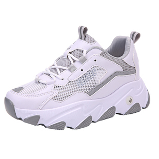老爹鞋女春夏季薄款厚底增高5cm休闲运动鞋女鞋镂空透气单网鞋女