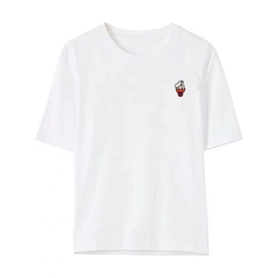 欧洲站时尚立领短袖女t恤半袖打底衫修身显瘦上衣百搭白色棉