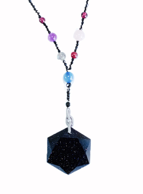 遇见你的幸运|蓝砂石大卫星项链