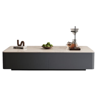 轻奢岩板茶几家用客厅沙发茶桌现代简约小户型高级感长方形桌子