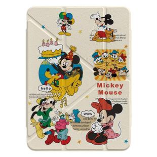 复古涂鸦米奇Y型三折磁吸可拆分iPad2024保护套新款Air6/5适用苹果iPad10保护壳平板Pro横竖分离11寸亚克力女