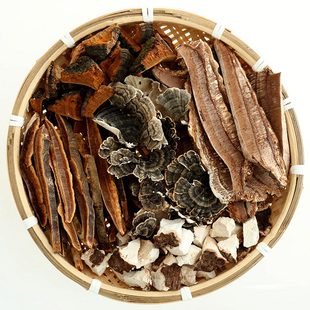 五菌方五菌汤野生云芝赤芝桑黄树舌灵芝野生茯苓合理搭配日常当茶